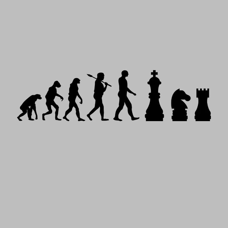 Schachfiguren Evolution Schach Geschenk