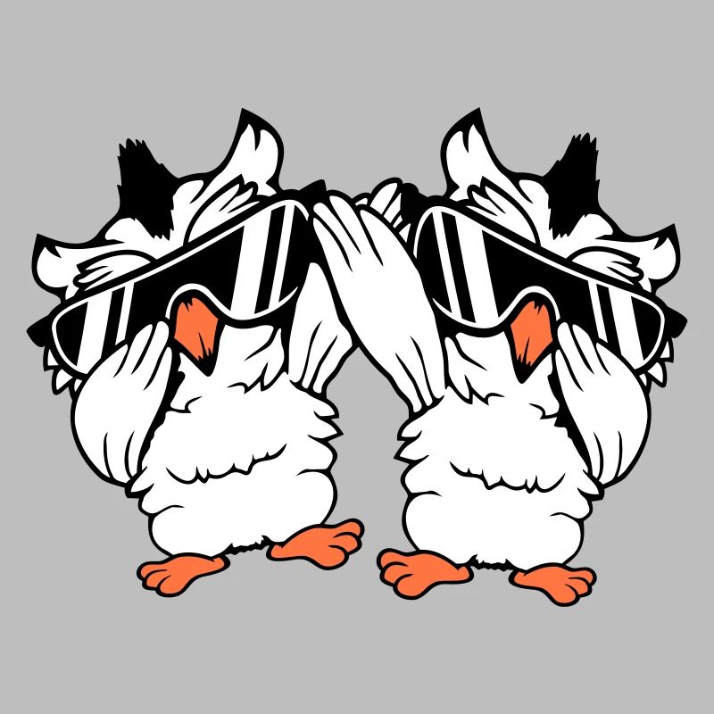 2 Owls Dabbing Dab Dance Pose Gesture Sunglasses