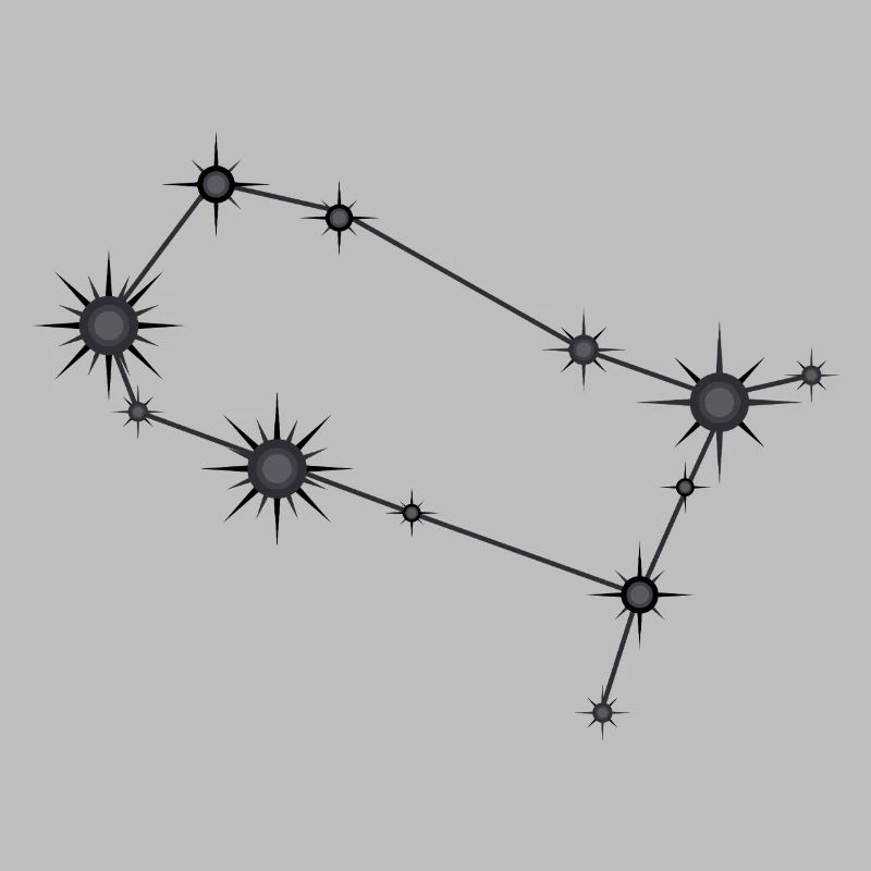 Zwillinge Sternbild Sternzeichen Schwarz & Grau