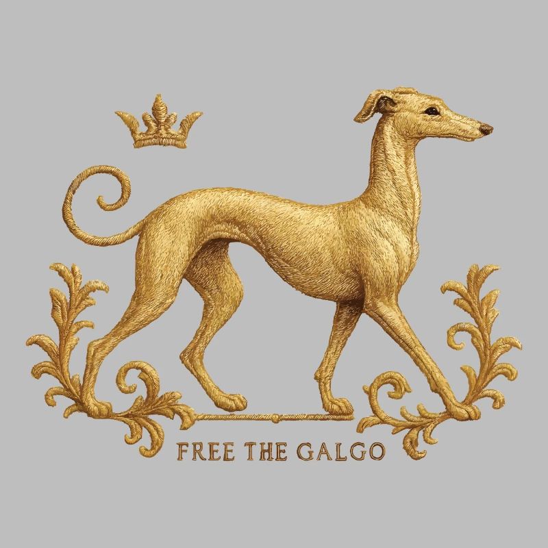 Free the Galgo - Embroidery Nr01