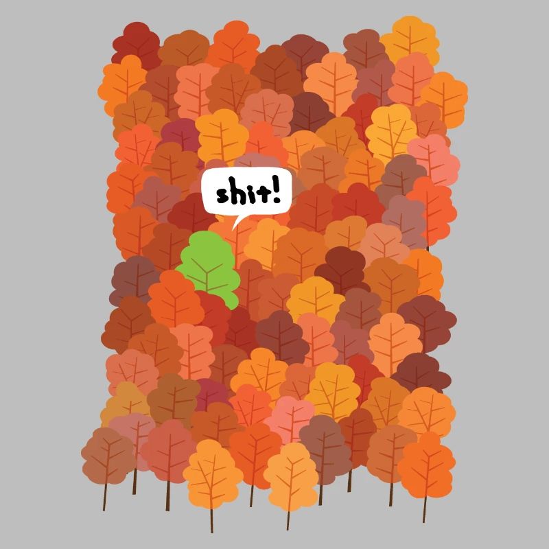 Baum hat Herbst verpennt