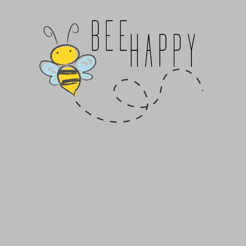 Bee Happy Spruch Biene Glücklich Design Geschenk