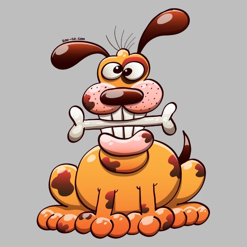 Dog Posing with a Bone