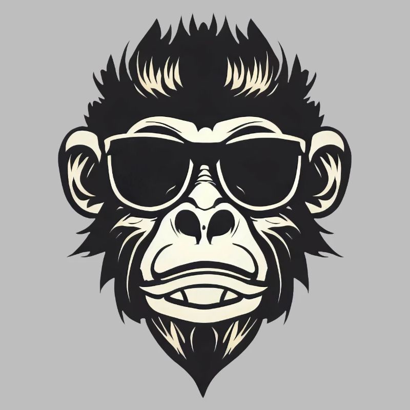 Cooler Affe mit Sonnenbrille - Rock and Roll