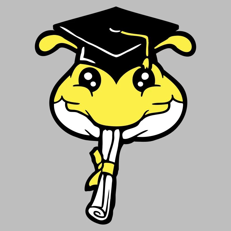 Caterpillar High School Graduation Passed College Worm