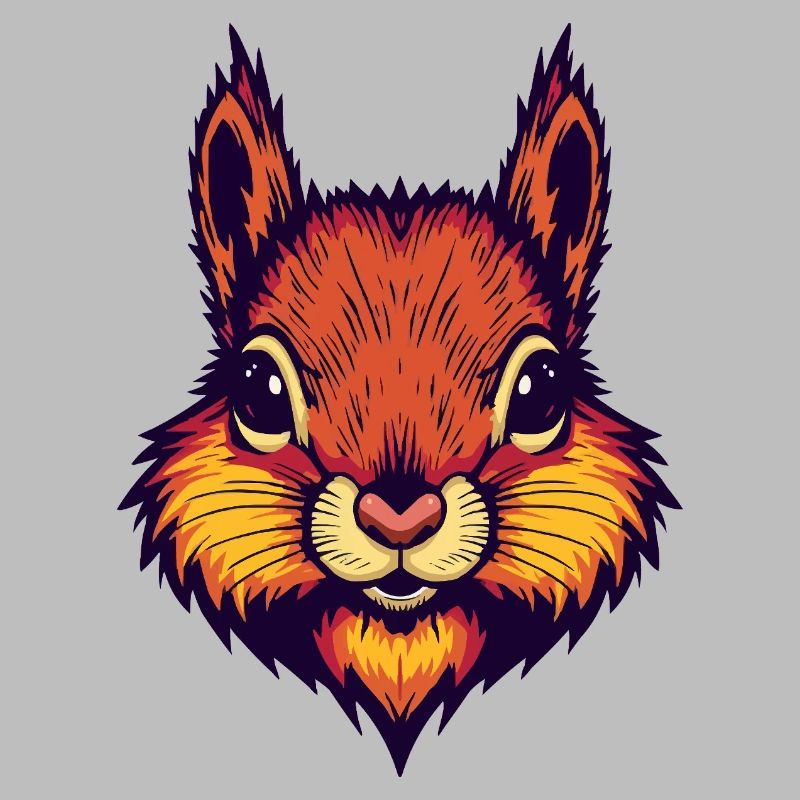 Leuchtend herbstliches Eichhörnchen 