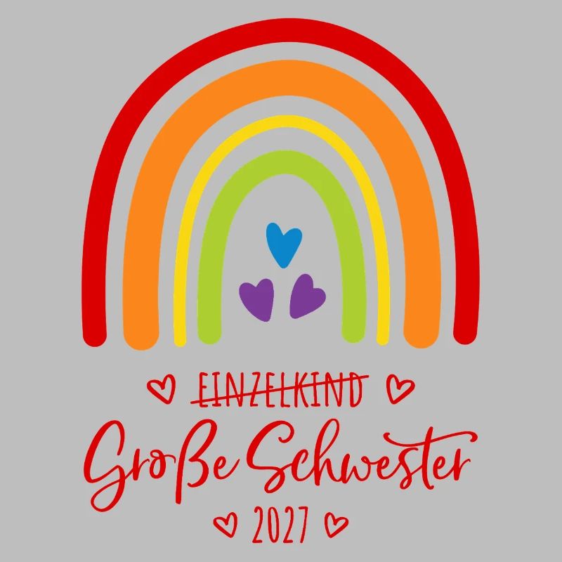 Große Schwester 2027 Boho Regenbogen