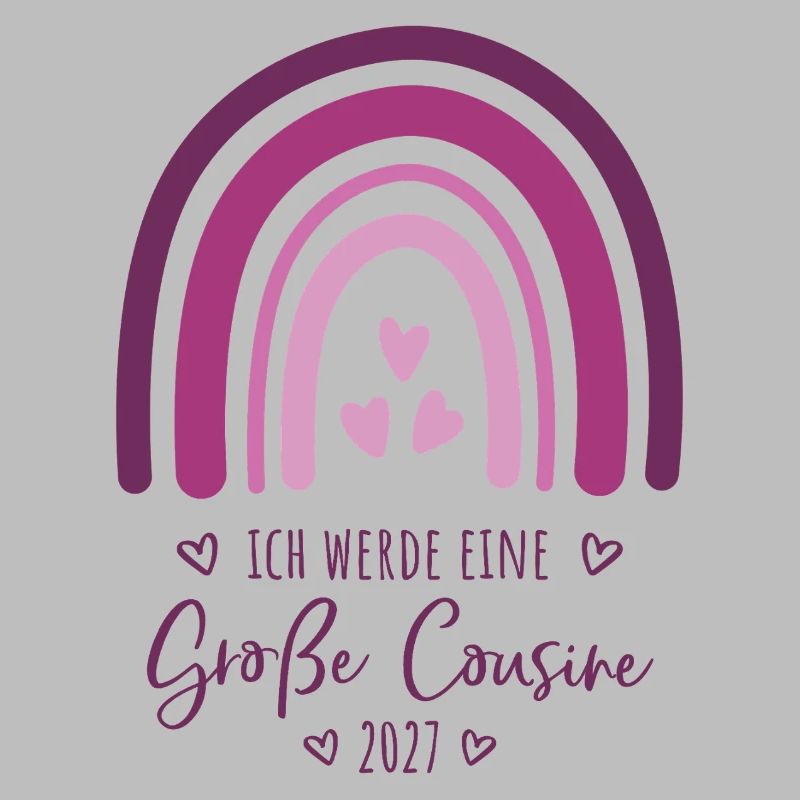 Ich werde eine Große Cousine 2027 Boho Regenbogen