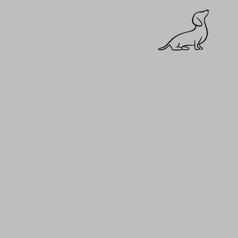 Teckel, Teckel, Teckel, Teckel à poil dur Line Art