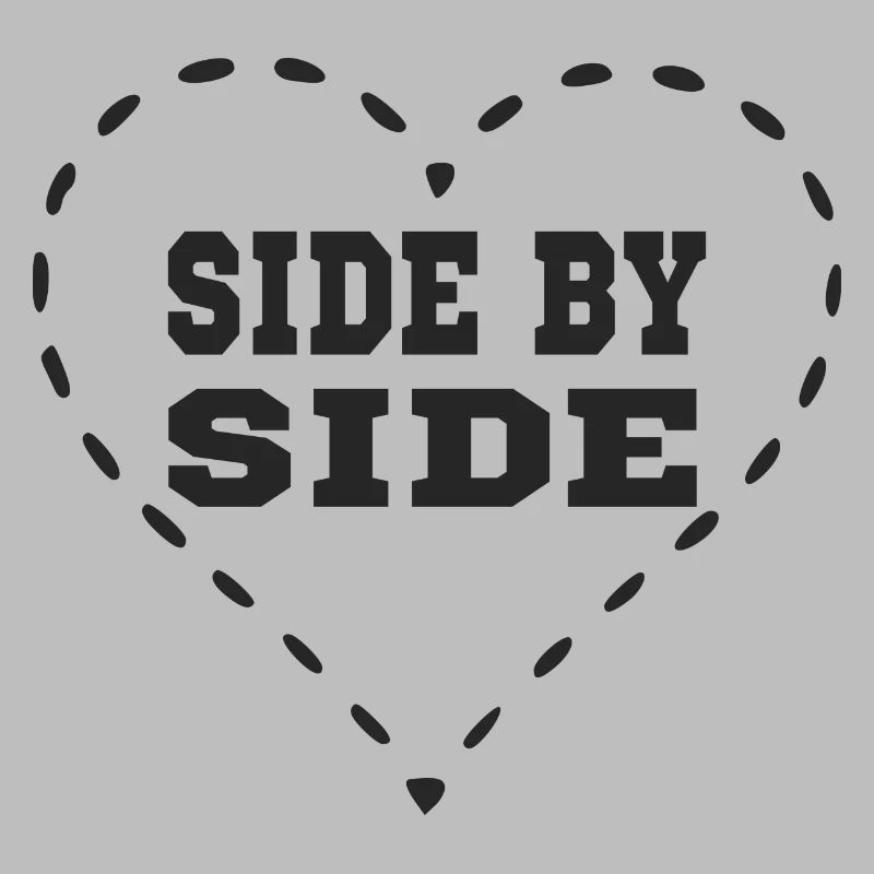 Dashed Heart - Side by Side