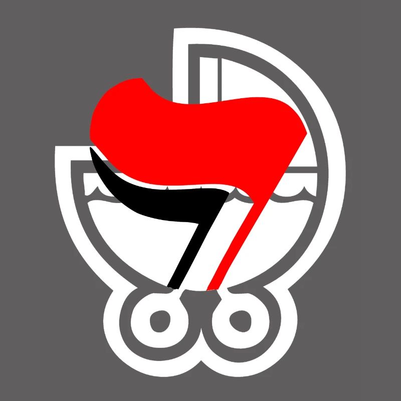 antifa stroller flag