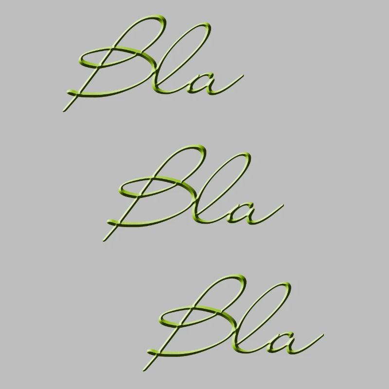 Bla Bla Dreifach Grüner Script