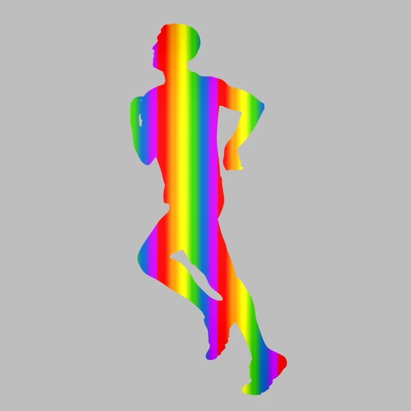 Bunter Läufer Regenbogen
