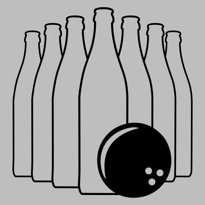 Bowling de bière avec boule de bowling