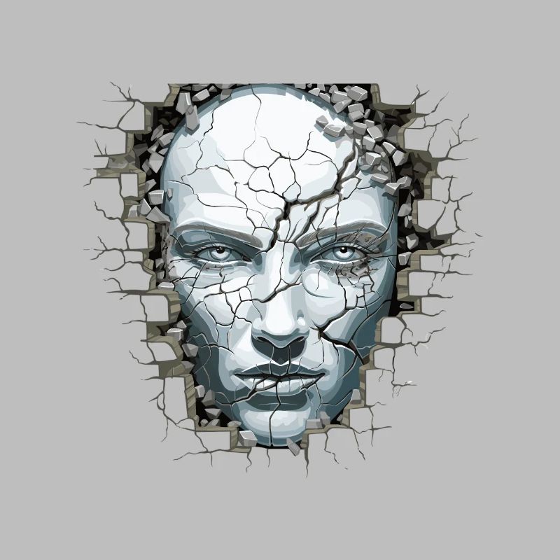 Cracked Wall Surface, Artistic Design
