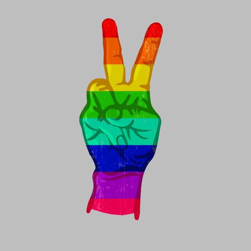 Peacezeichen Regenbogen
