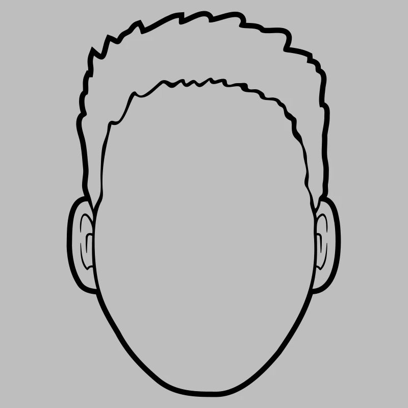 Contour Conception de tête sans visage