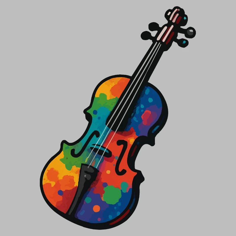 Violon Violon Éclaboussures de Couleur