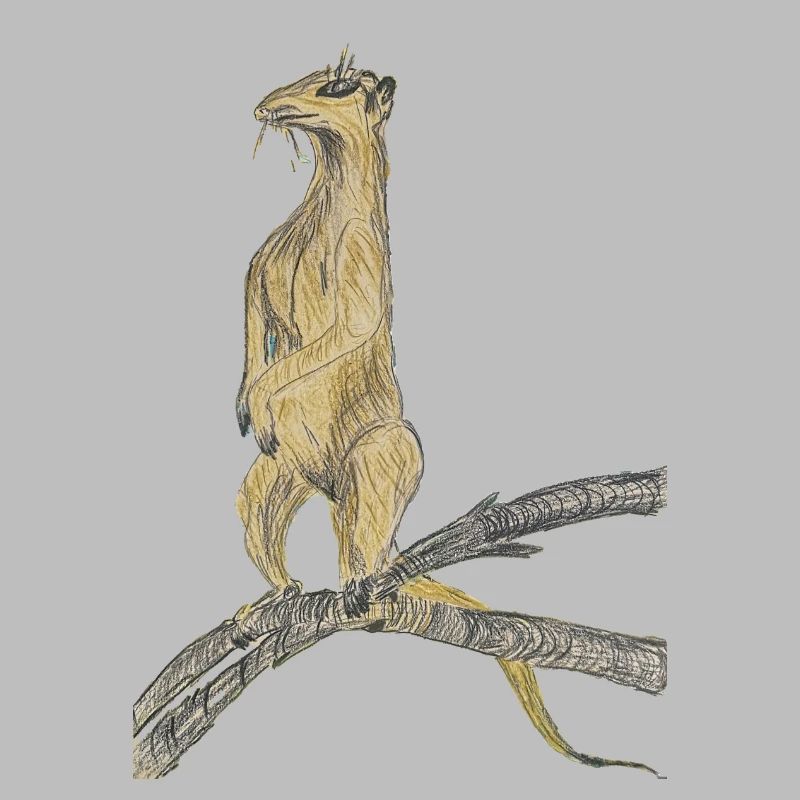 Fantasy birds on branches