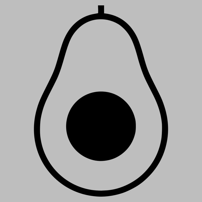 Avocado Half Pit, Icon