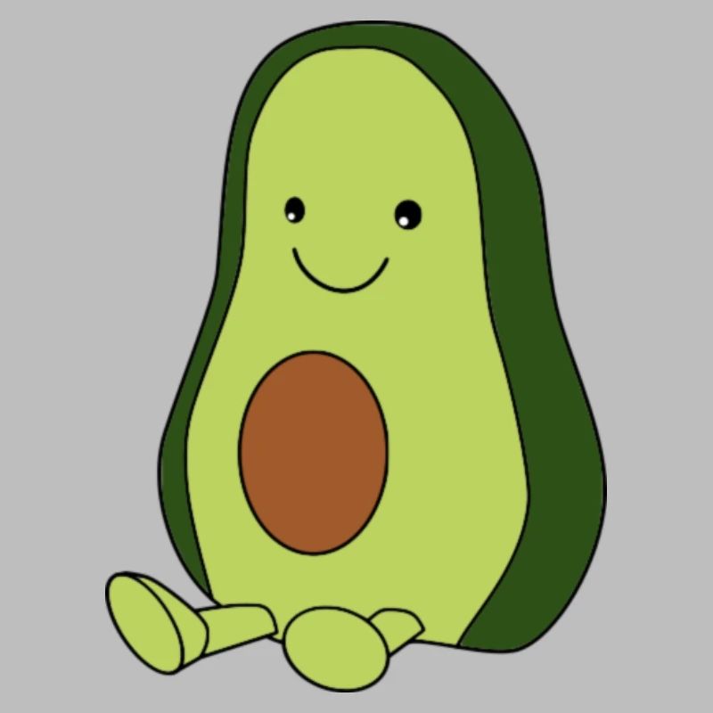 Comic Avocado Looking Left