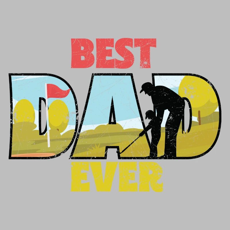 BEST PAPI PAR GOLF IRON GOLFER TEE SAYING MOTIF