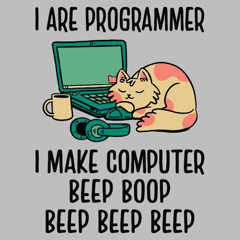 I Are Programmer I Make Computer Beep Bop Coder So
