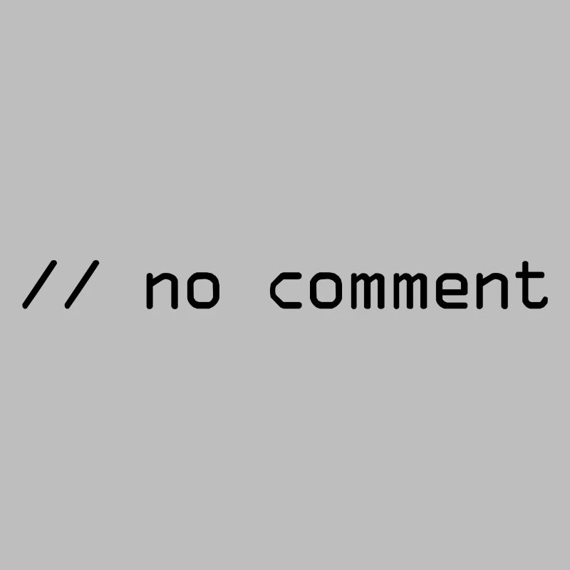 No comment Programming Informatic Geschenk Spruch