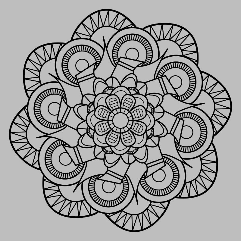 Vea-espèce Mandala Pattern: Fleur tentaculaire.