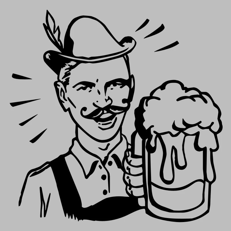 retro guy with beer