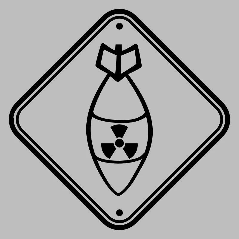 shield danger caution warning caution atomic bomb r