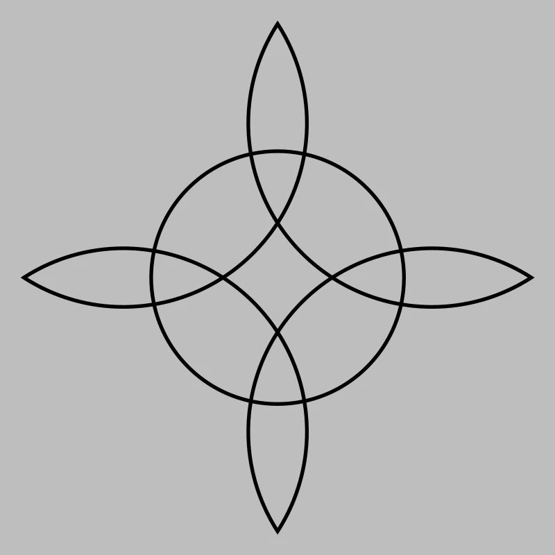 Witch`s Knot, Binds the 4 elements, Magical symbol