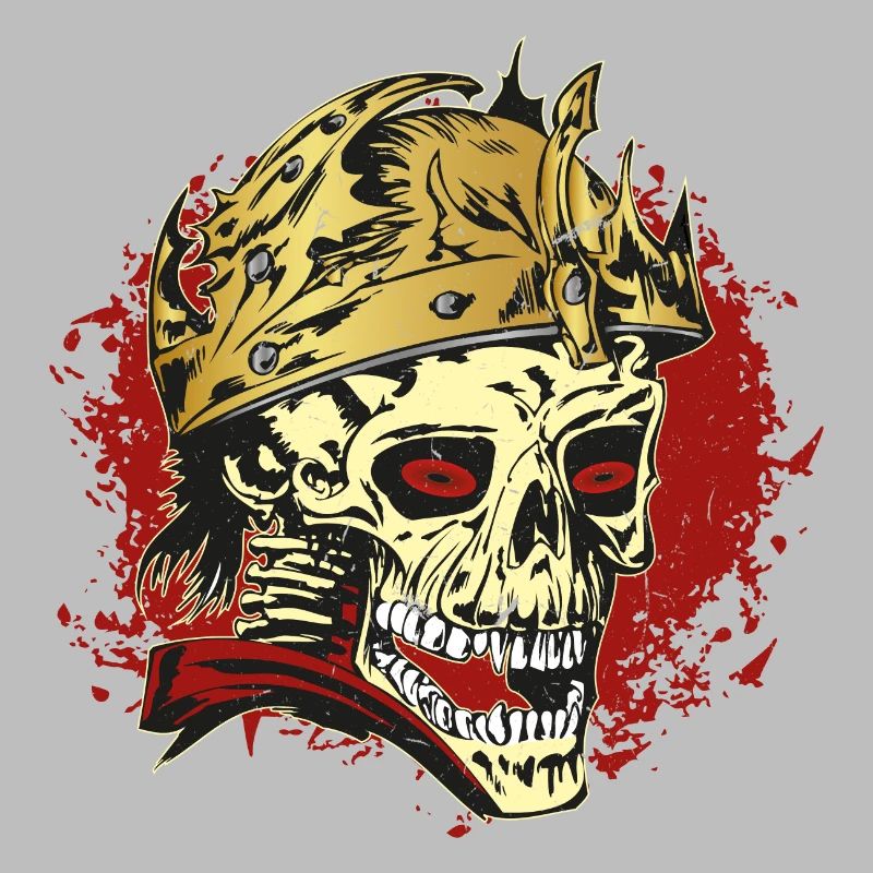 Rockabilly Schädel mit Helm