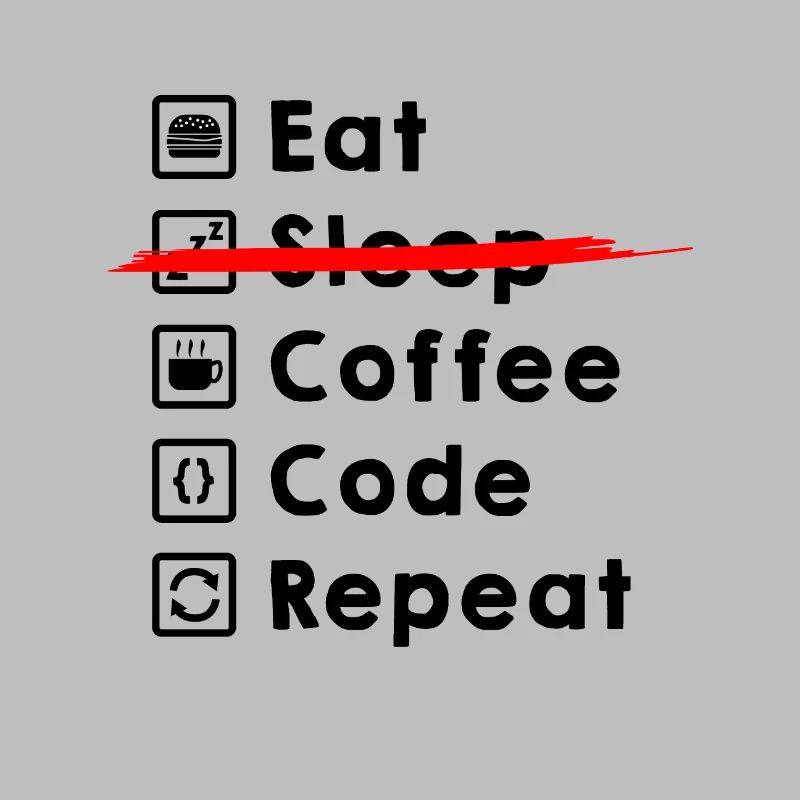 Eat Coffee Code Wiederholen