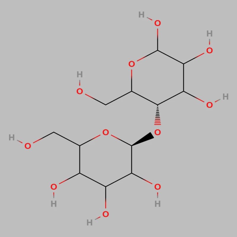 Cellulose Molecule - Colored Structural Formula