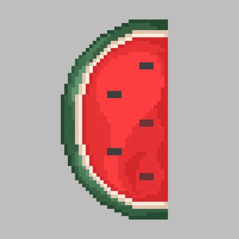 Pixel Art Melon Pattern Variant 2