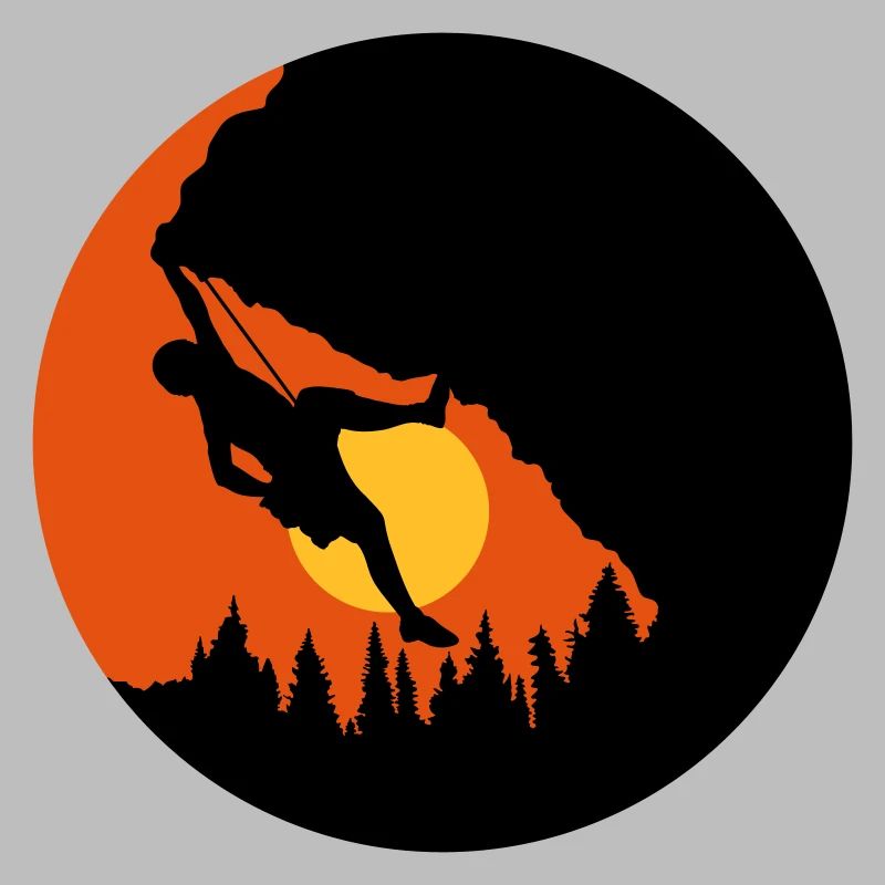 Sun Evening Climbing Silhouette