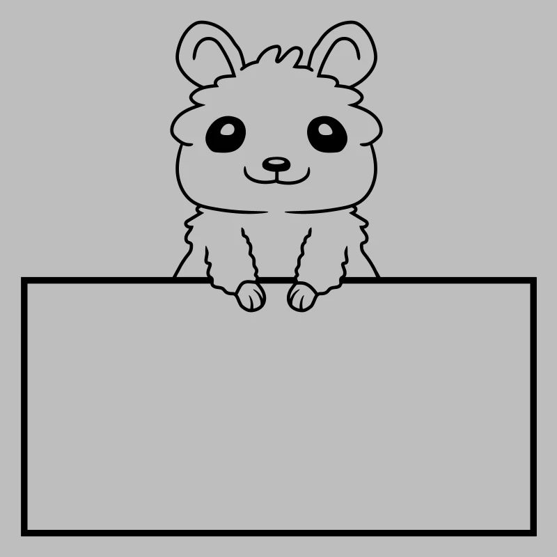 Text einfügen Schild Hamster