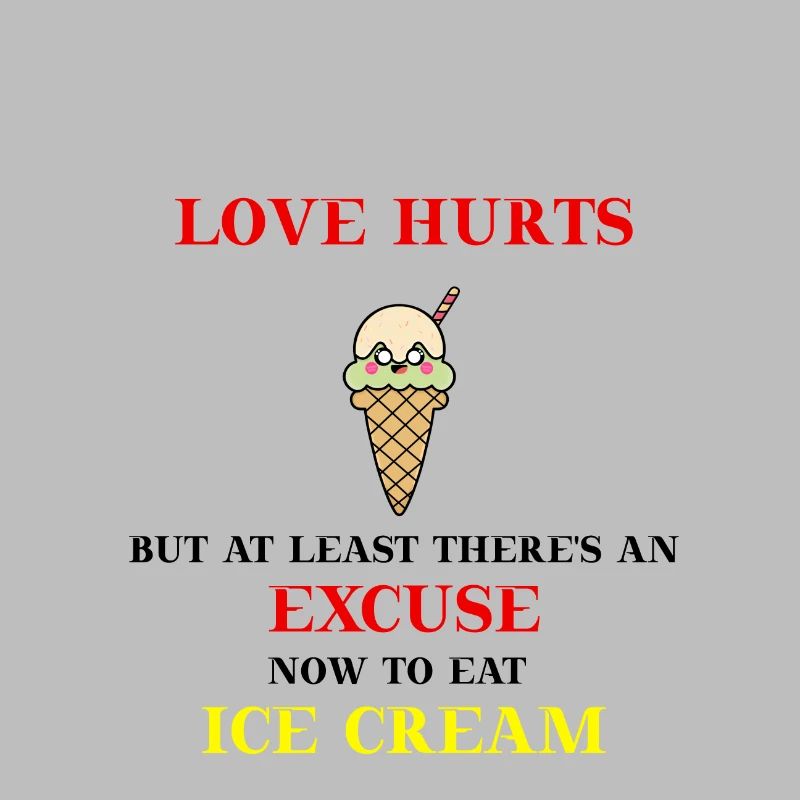 Eiscreme lustig Eis Geschenkidee Liebeskummer