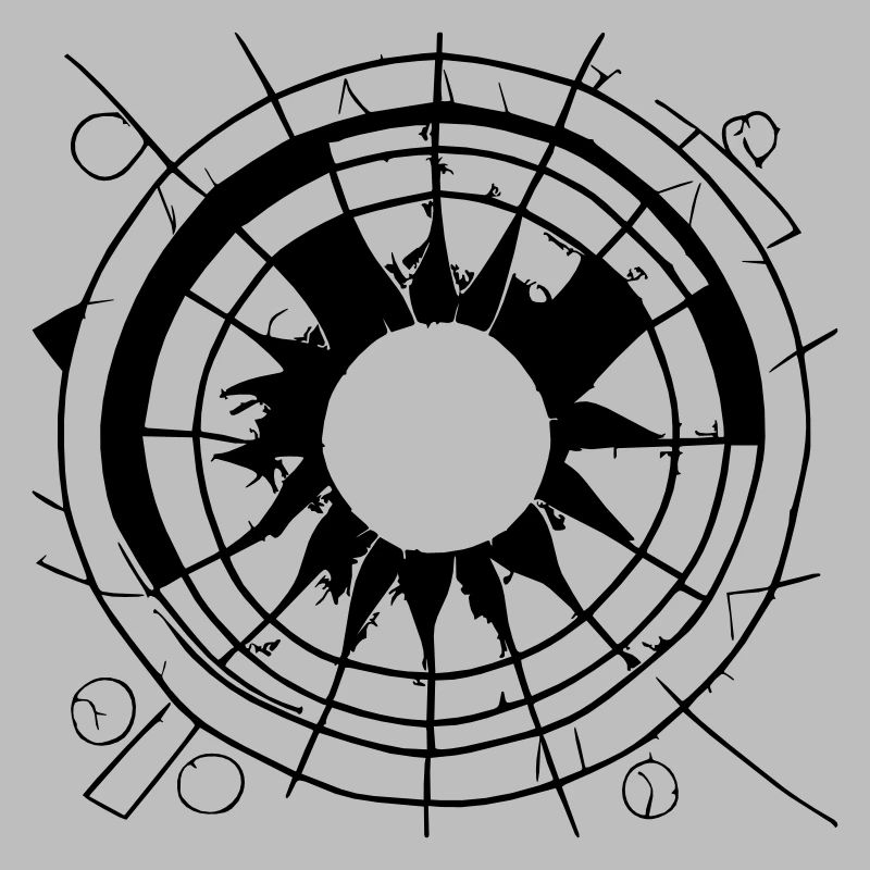 Sun Moon Mosaic Astrology Symbol Vector 4