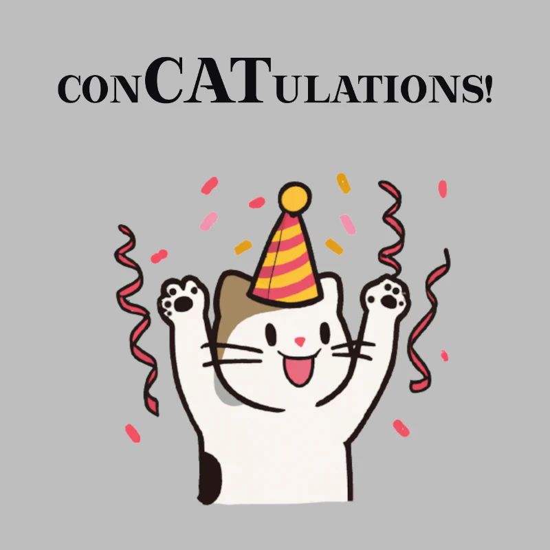 Katze Glückwunsch Congratulations Geschenkidee süß