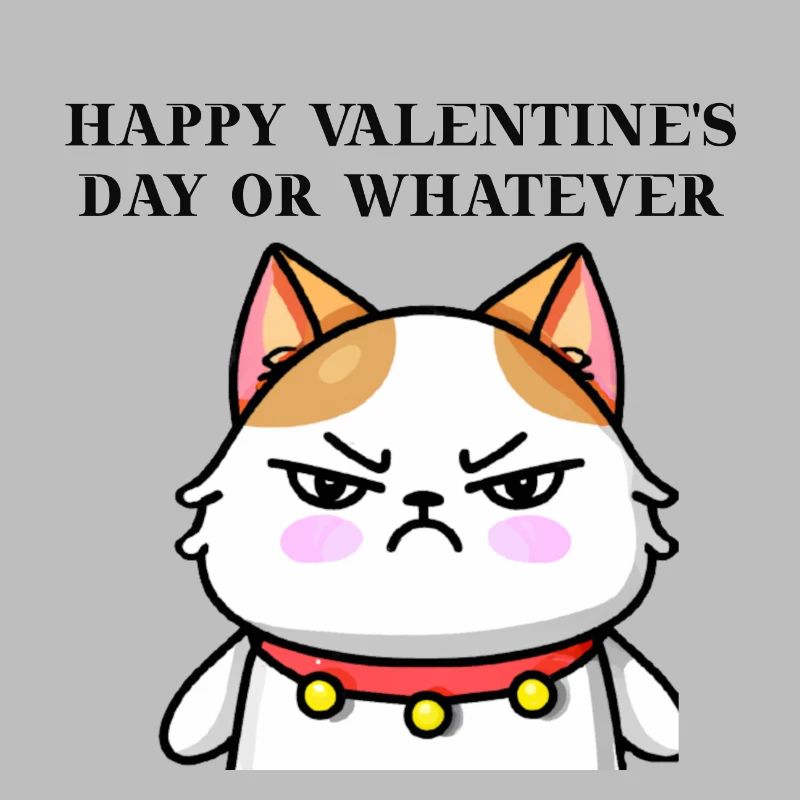 Chat agacé Drôle Idée cadeau de Saint-Valentin