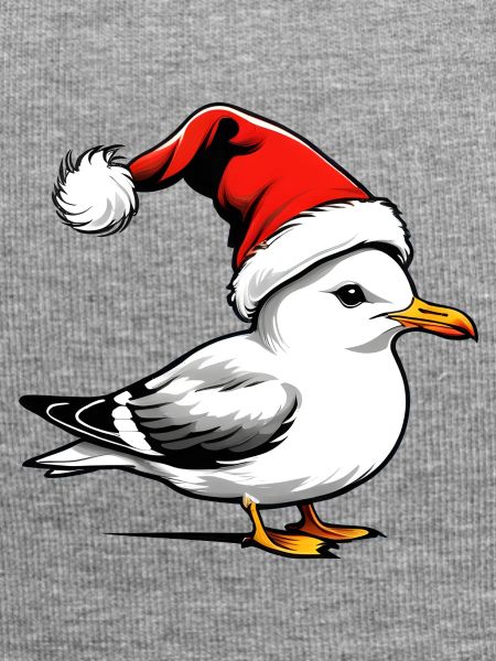 Weihnachts-Möwe mit Mütze