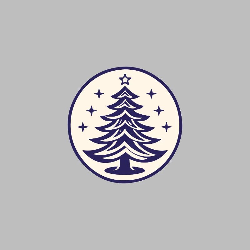 Weihnachtsbaum Emblem Tannenbaum oder Christbaum