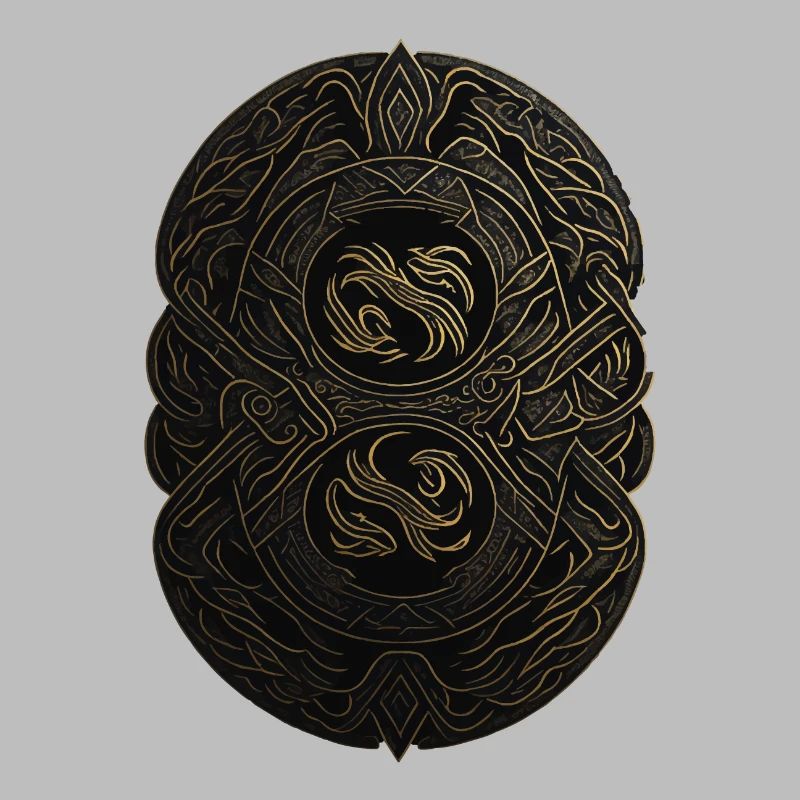 Monogramme Maya noir et or