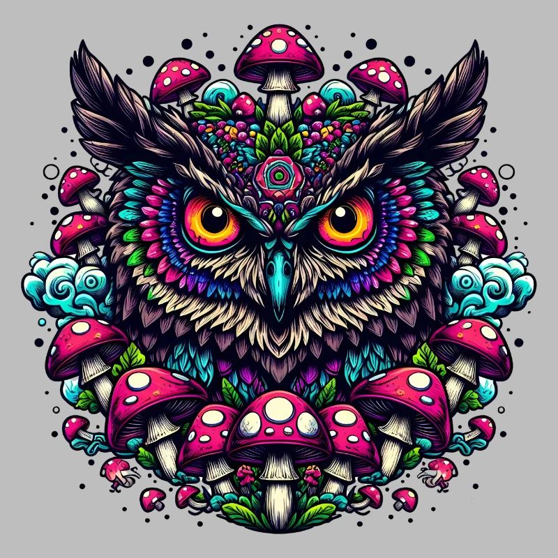 Psychedelische Eule