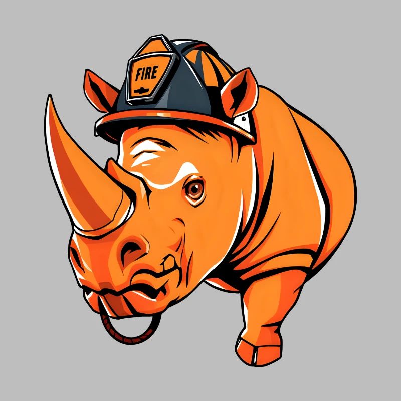 Fiery Guardian: Fire Hydrant with Helmet & Badge