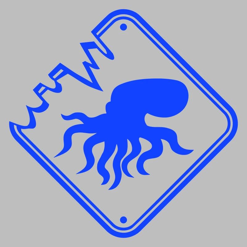Octopus Danger Sign Caution Warning