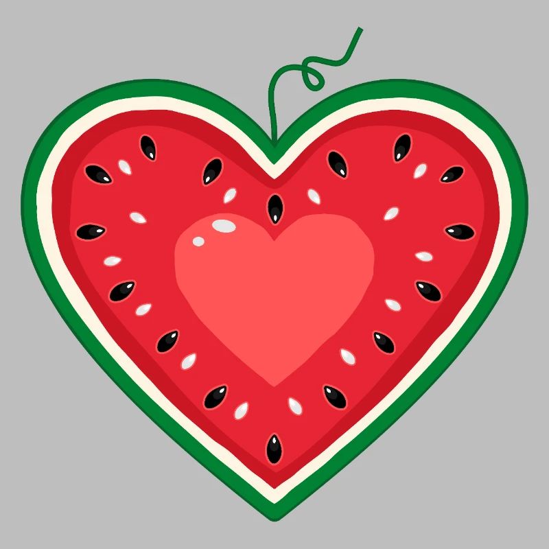 Wassermelone Design als Herz