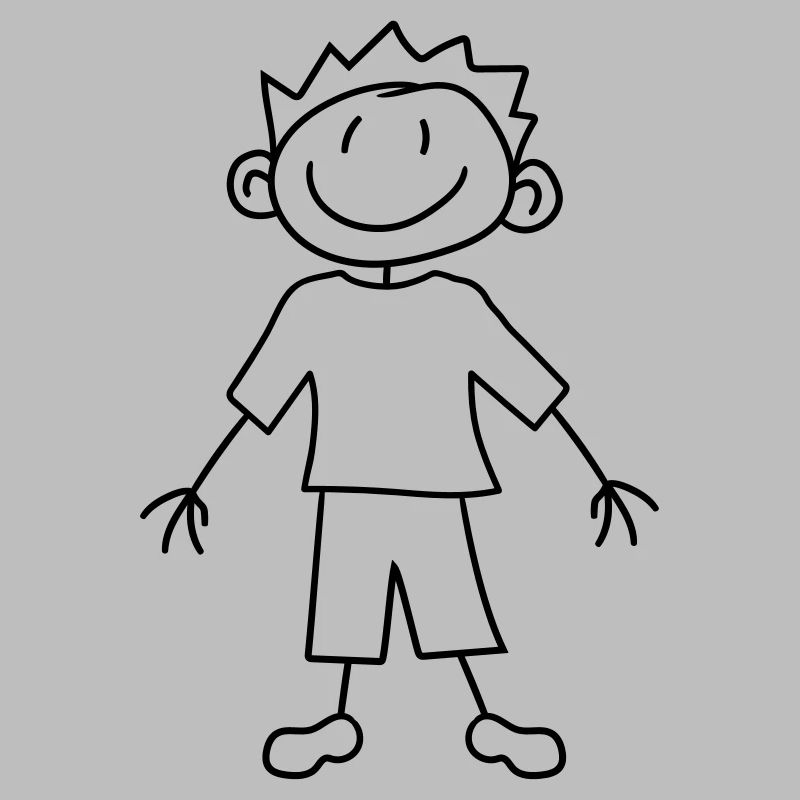 gemalt kind kritzel comic cartoon junge mann cool